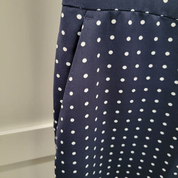 NWT Banana Republic Polka Dot Twist Back Wide Leg Crop Romper Size 12 - Picture 5 of 14